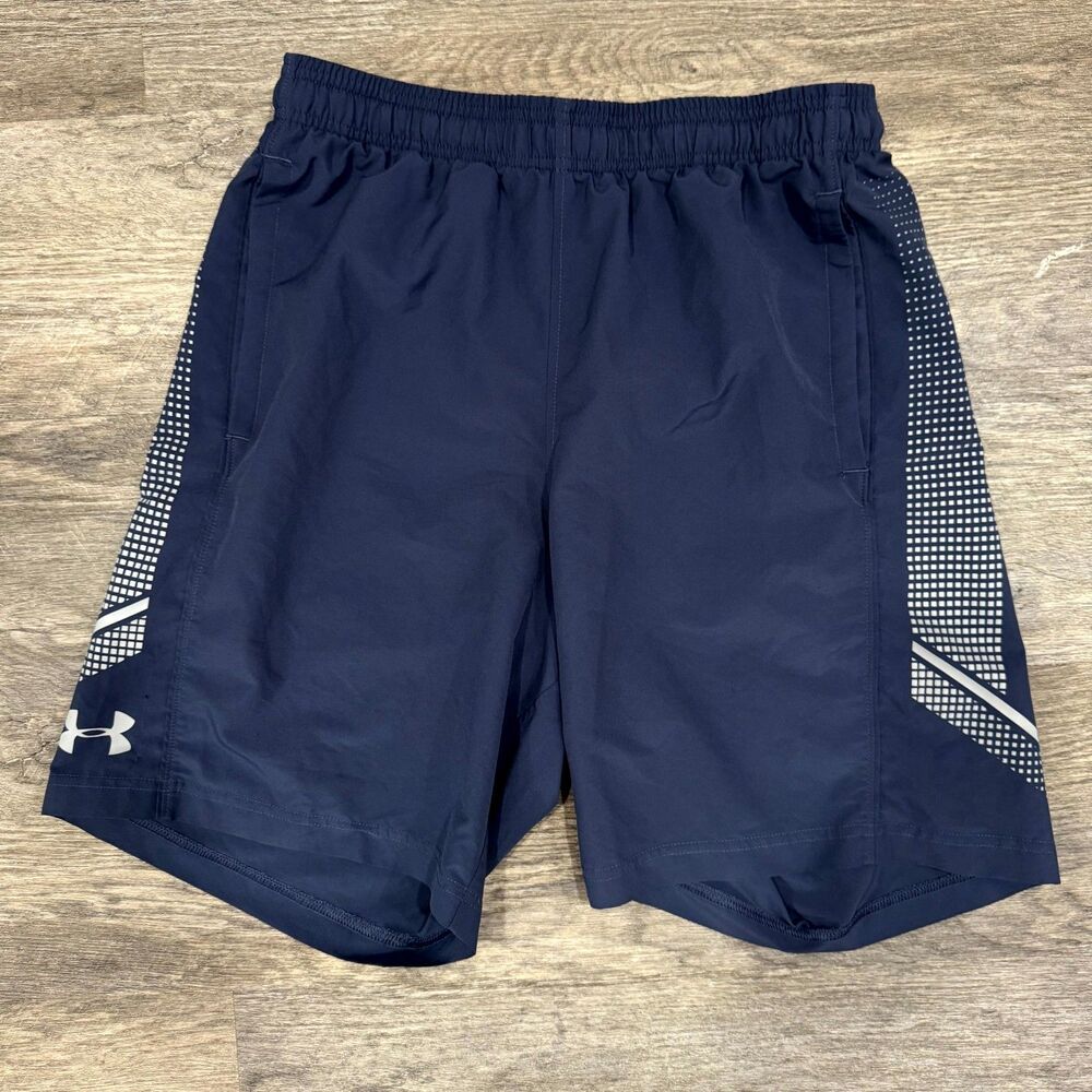 Under Armour HeatGear Navy Running Shorts Men's Medium